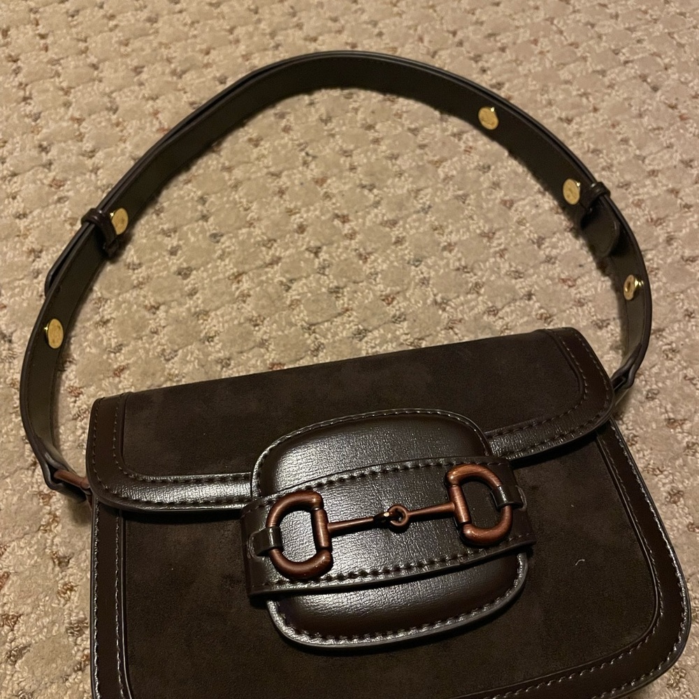 horsebit bag brown new!